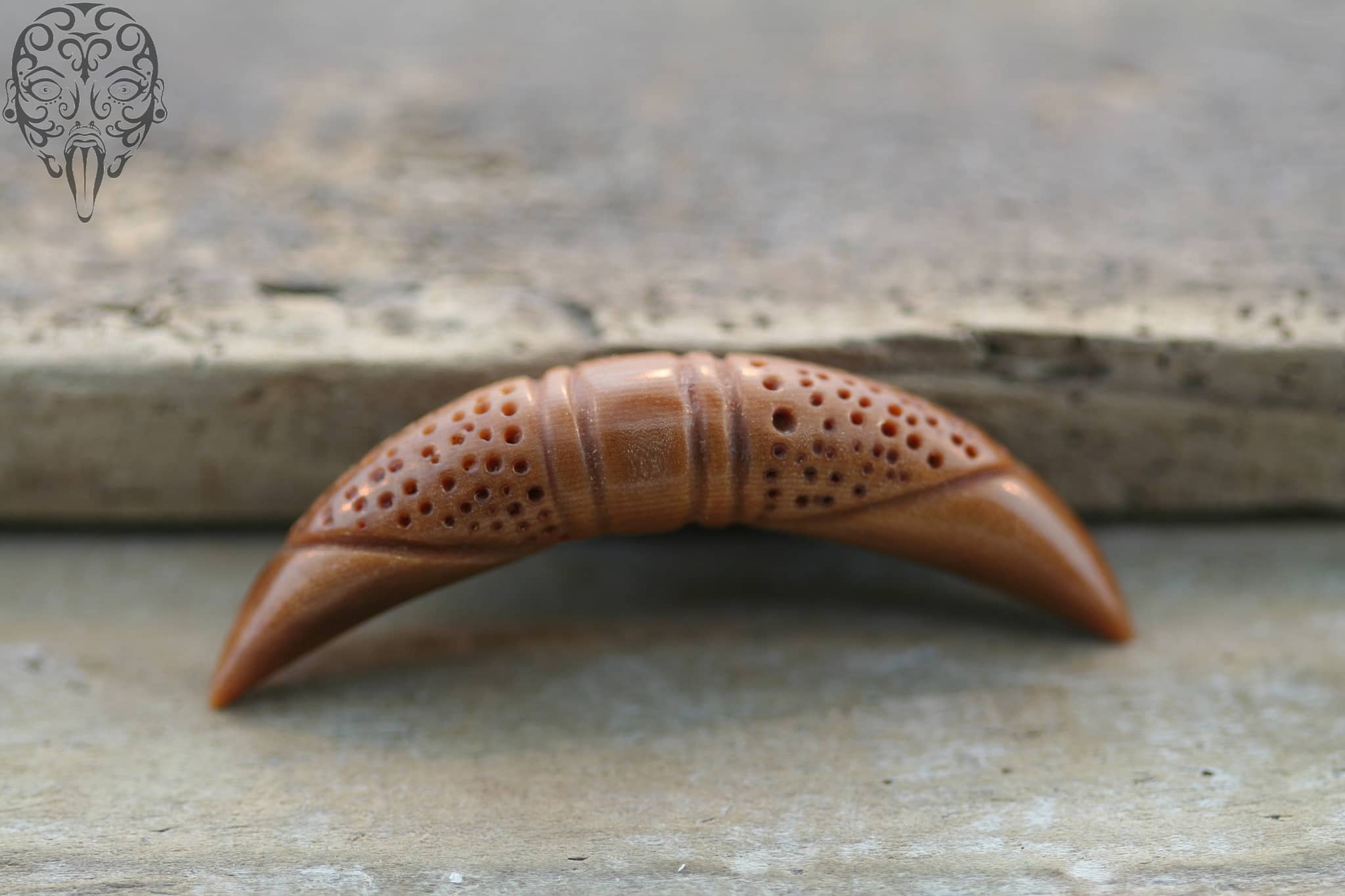 Tagua Nut Carved Septum Tusks by Peoples Jewelry - Image 3
