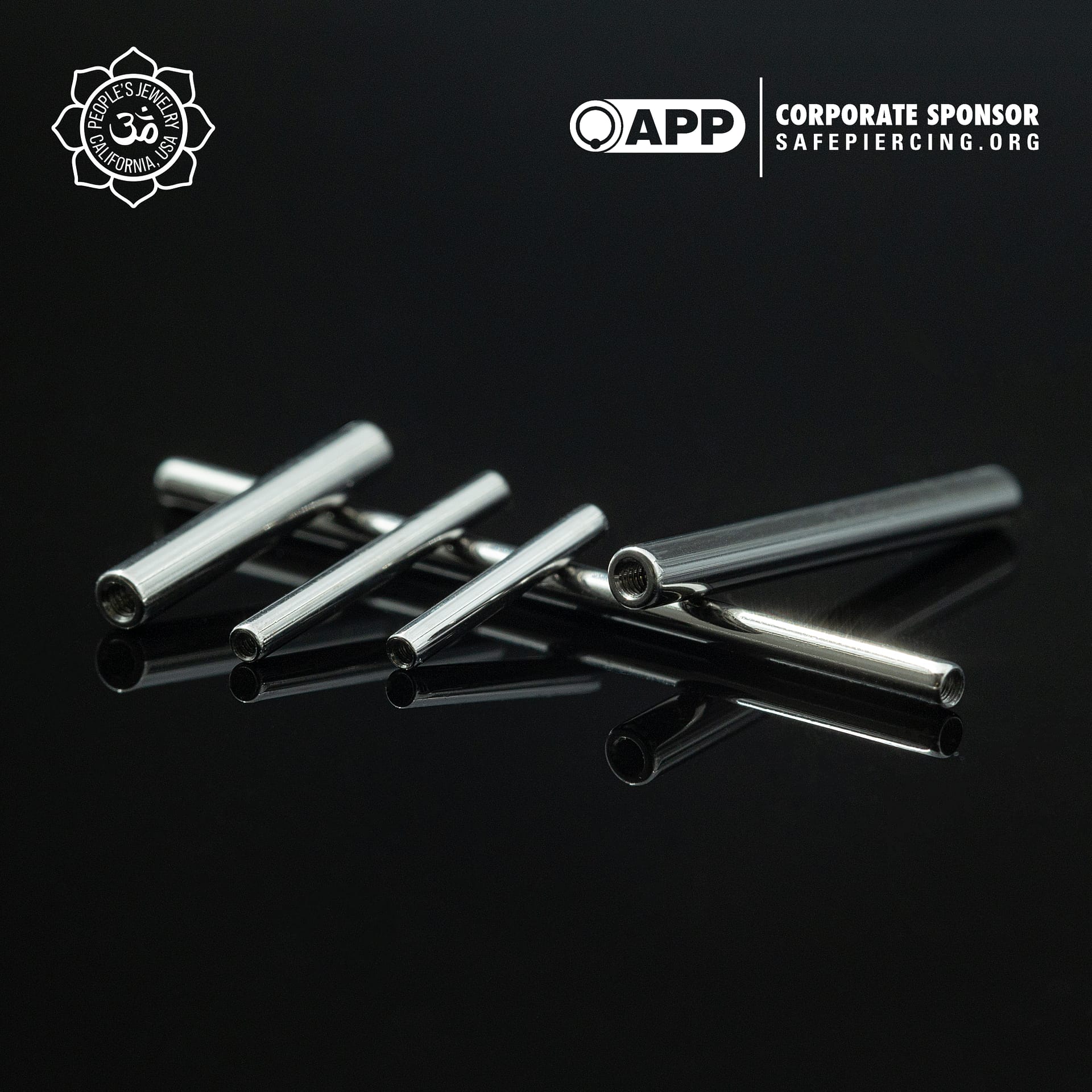 Threaded 16g Straight Barbells by People's Jewelry