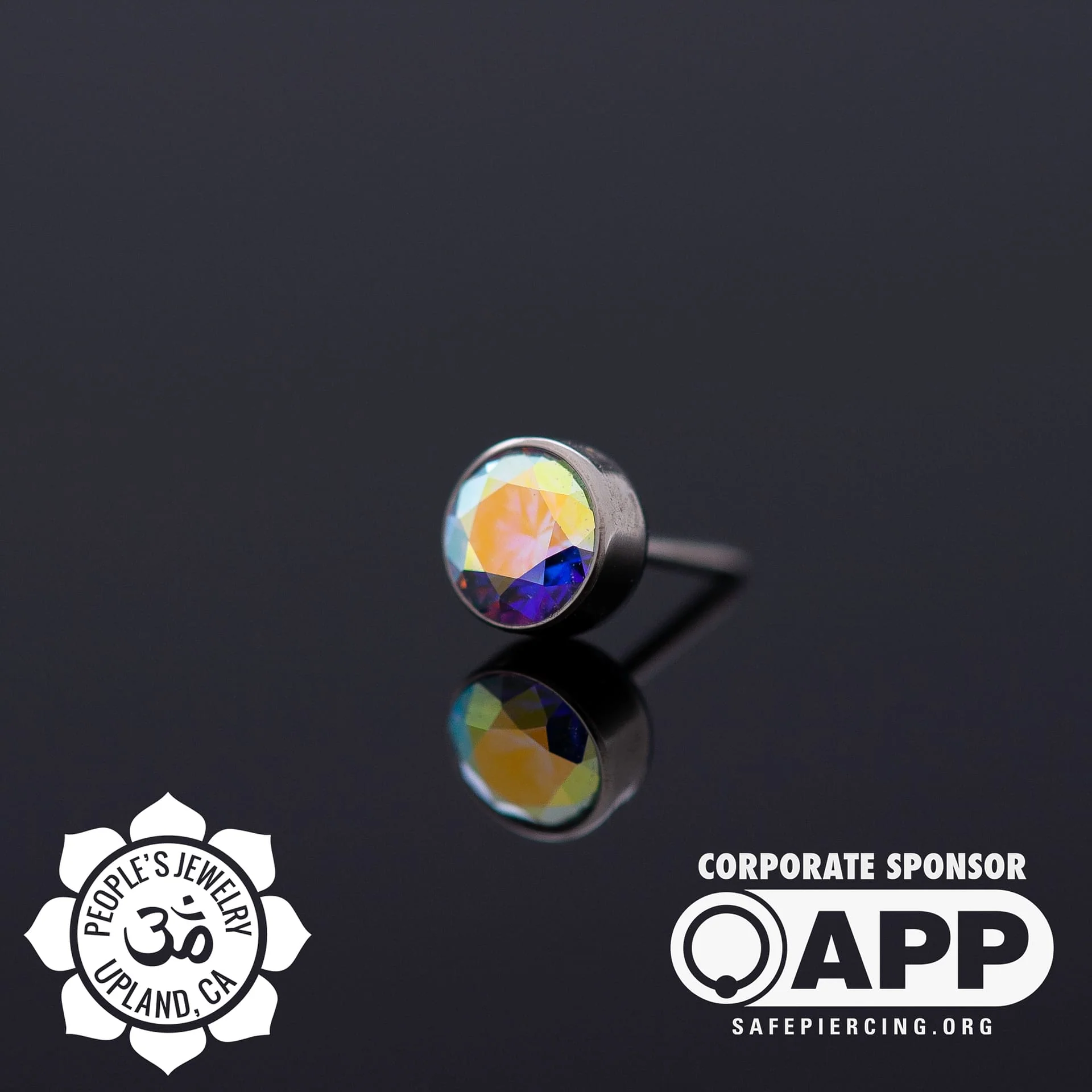 Threaded Titanium Bezel-Set Gems by Peoples Jewelry - Image 4