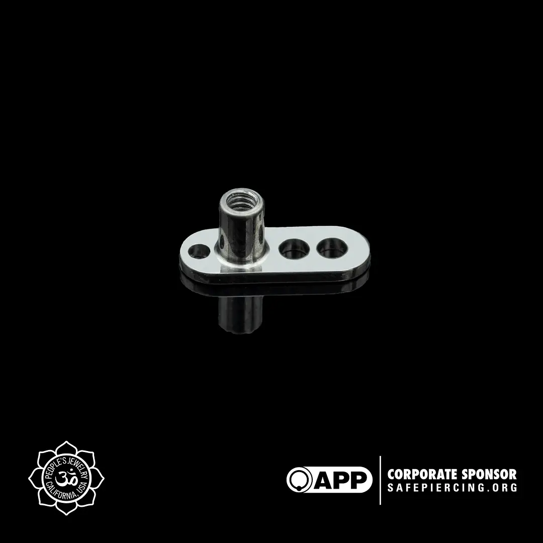 Threaded Titanium Dermal Anchor - 14/12g by People's Jewelry