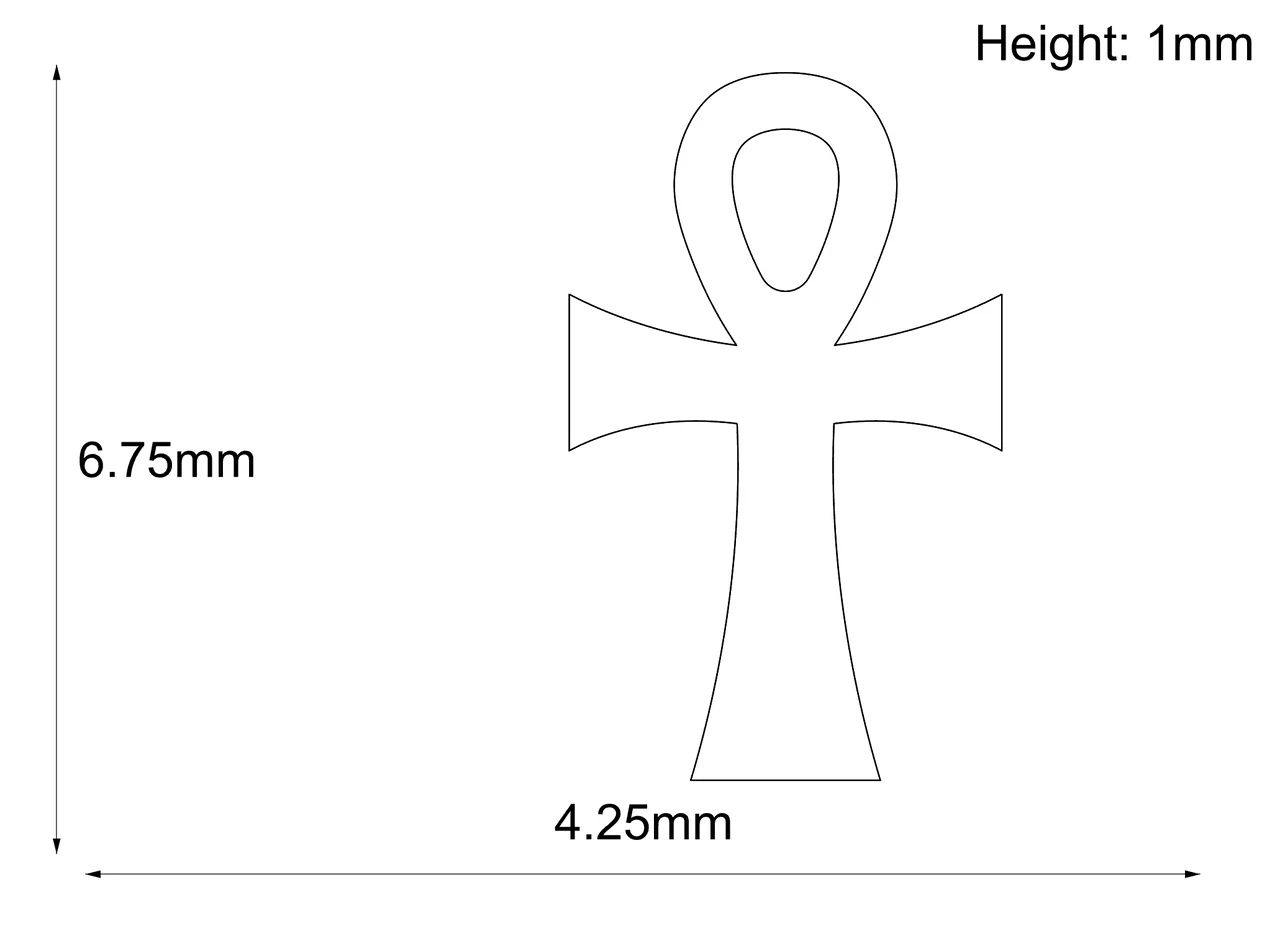 Threadless 18k Gold Ankh End - Industrial Strength - Image 2