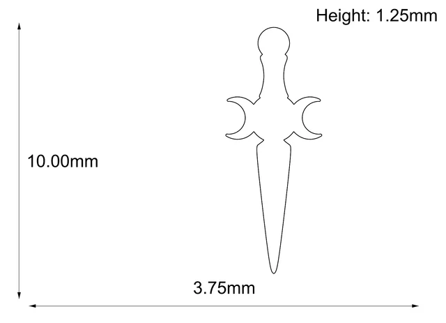 Threadless 18k Gold Dagger End #2 - Industrial Strength - Image 2