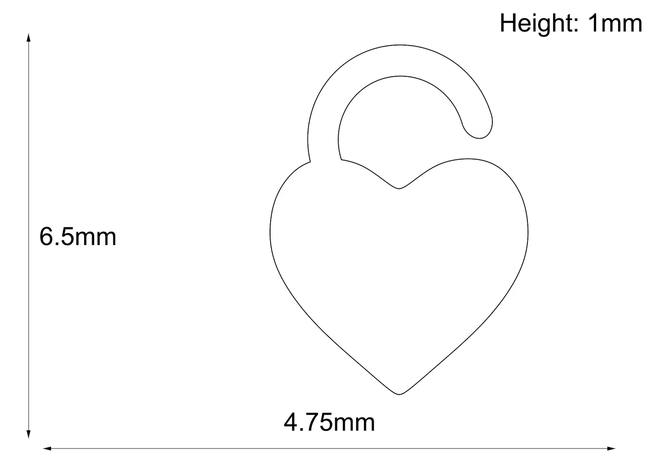 Threadless 18k Gold HeartLock End- Industrial Strength - Image 2
