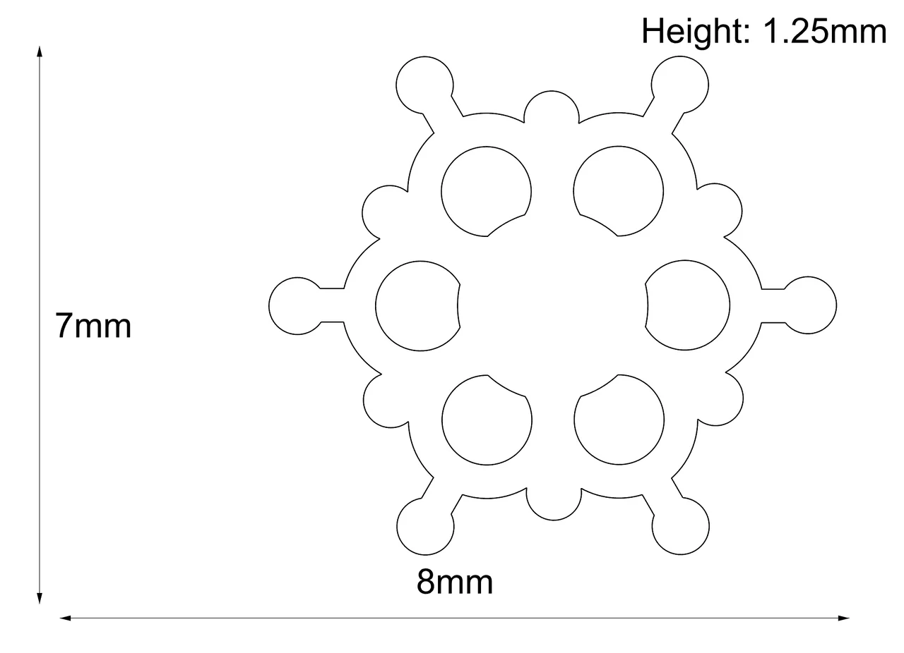 Threadless 18k Gold Small Lattice Wheel End - Industrial Strength - Image 2