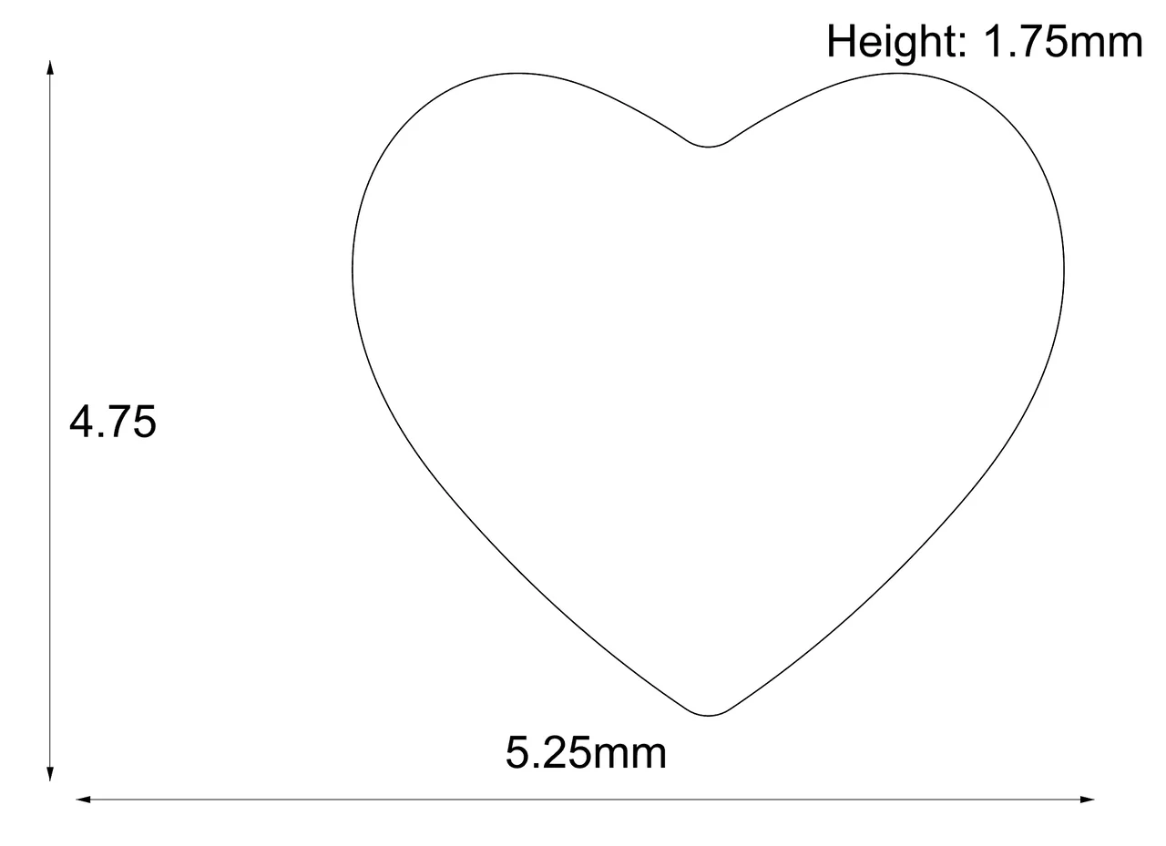 Threadless 18k Gold Stippled Small Heart Frame End - Industrial Strength - Image 2