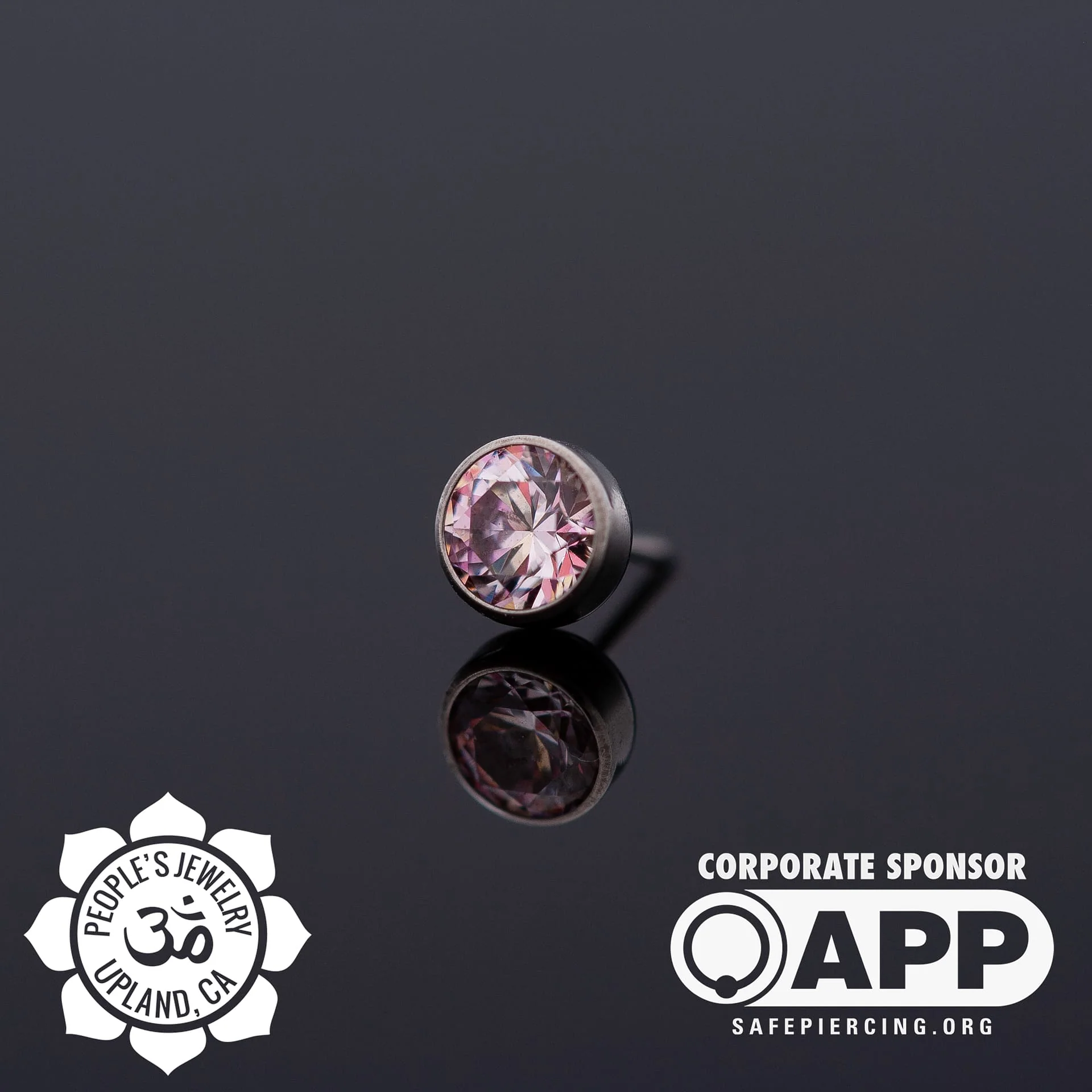 Threadless Titanium Bezel-Set Gem Ends by Peoples Jewelry - Image 10
