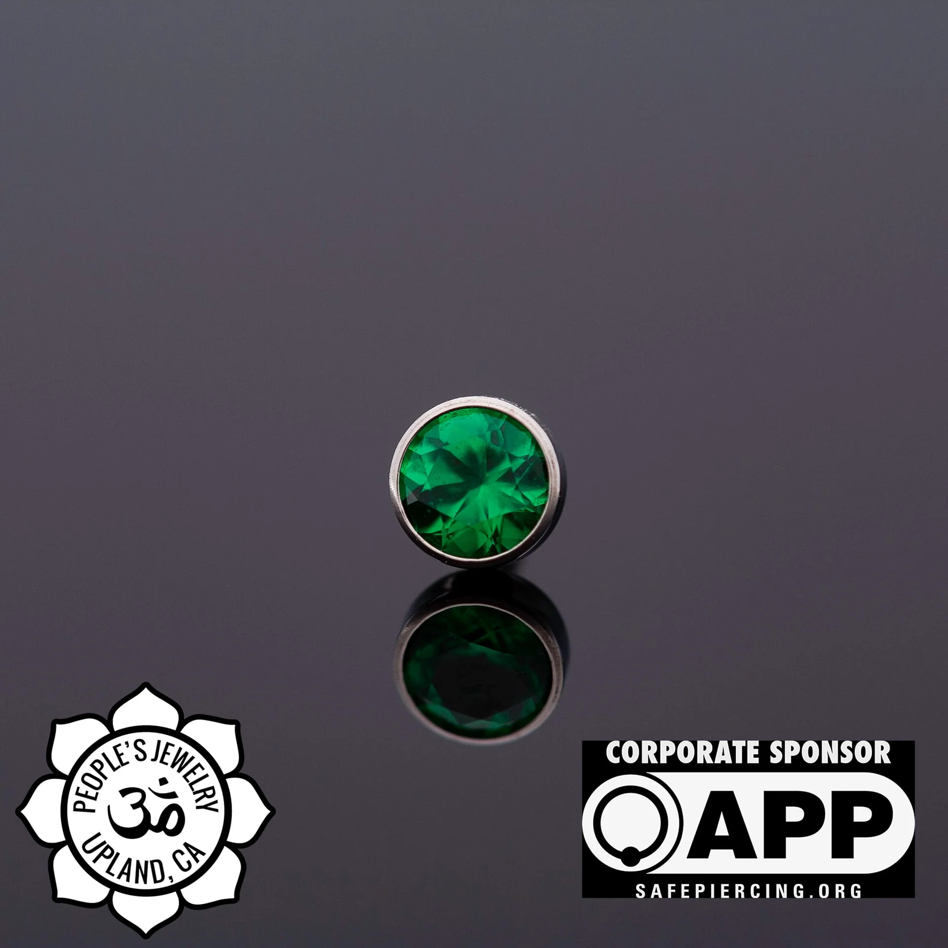 Threadless Titanium Bezel-Set Gem Ends by Peoples Jewelry - Image 8
