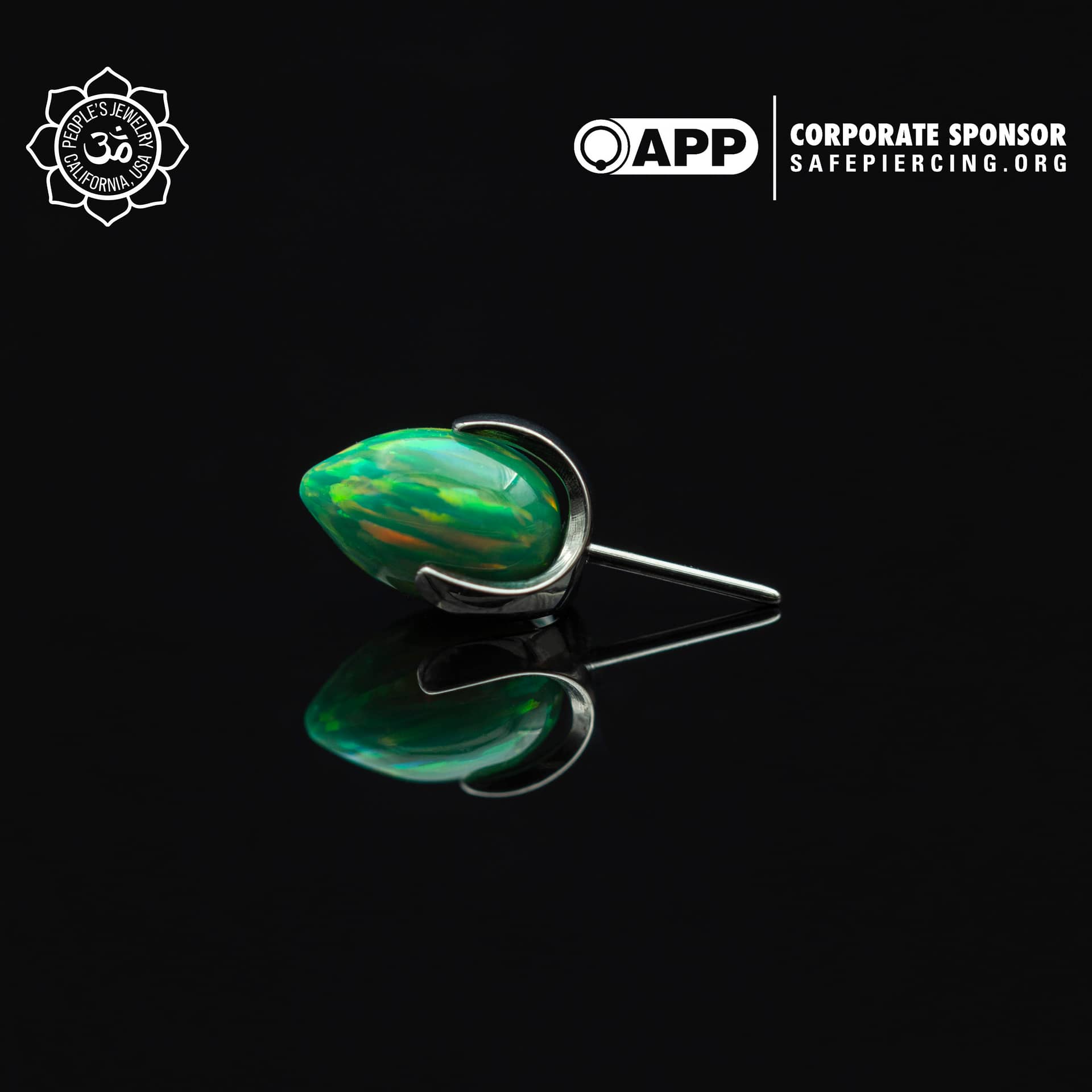Threadless Claw-Set Opal Bullets by Peoples Jewelry