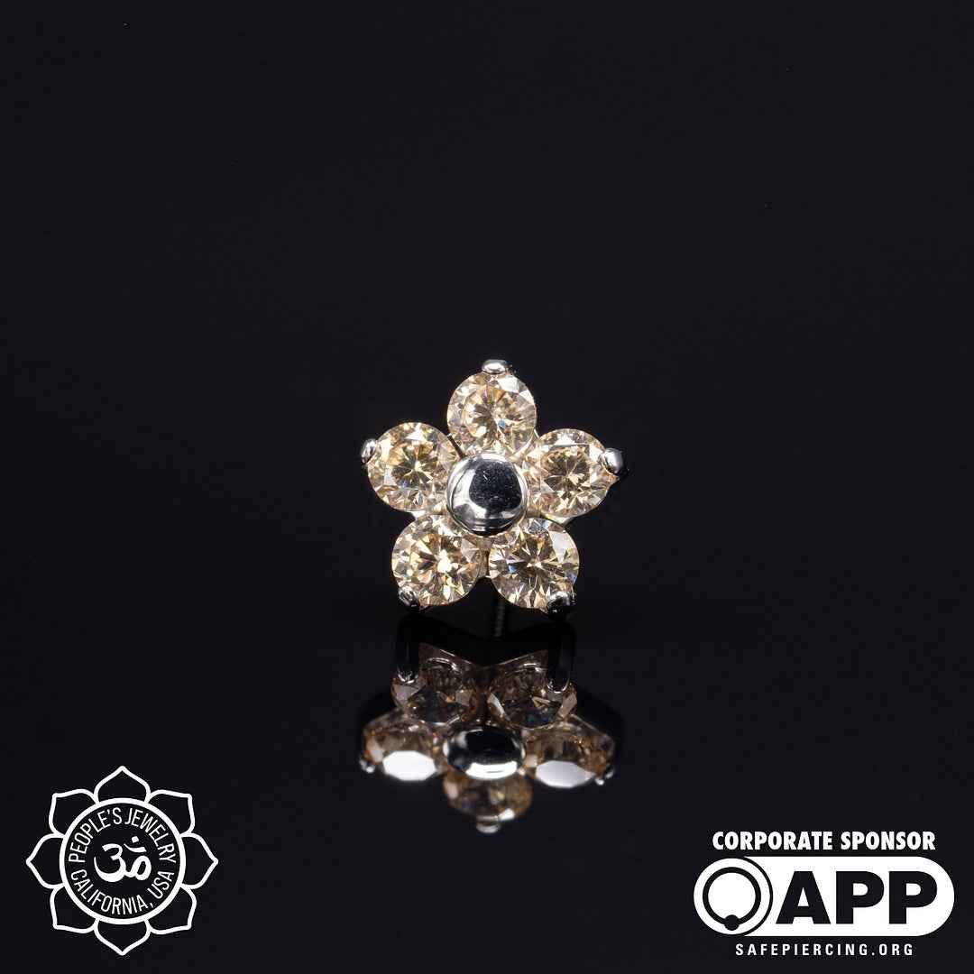 Threadless Flower Gem Ends by Peoples Jewelry - Image 10