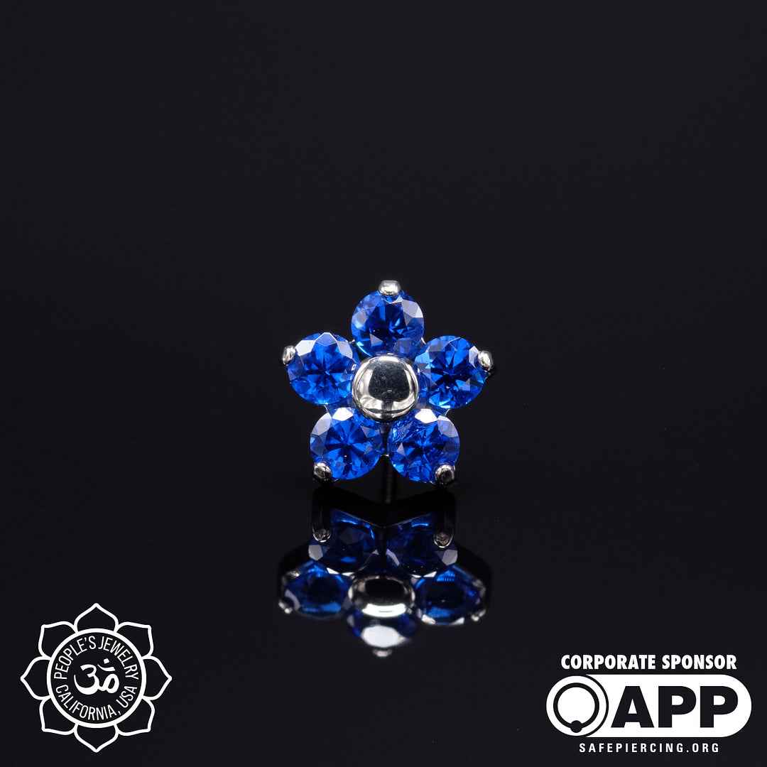 Threadless Flower Gem Ends by Peoples Jewelry - Image 3