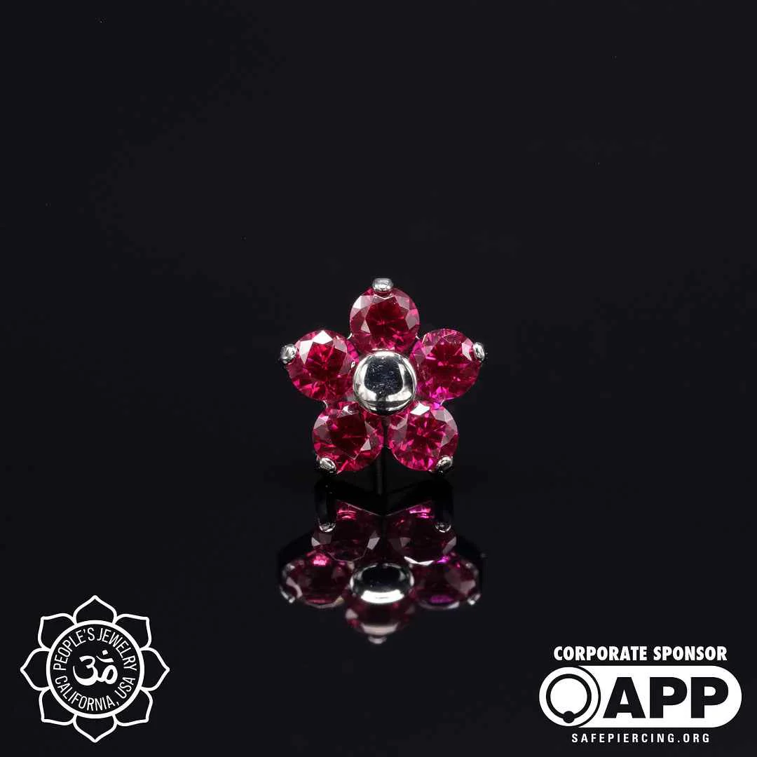 Threadless Flower Gem Ends by Peoples Jewelry - Image 4