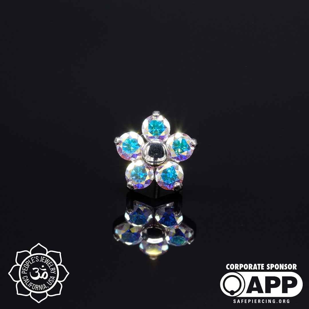 Threadless Flower Gem Ends by Peoples Jewelry - Image 5