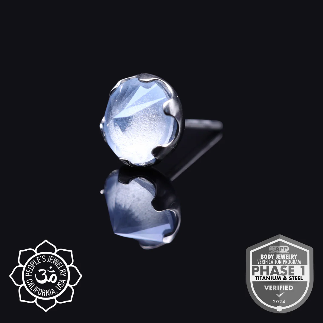Threaded Frosted Inverted Prong-Set Gem Ends by Peoples Jewelry - Image 10