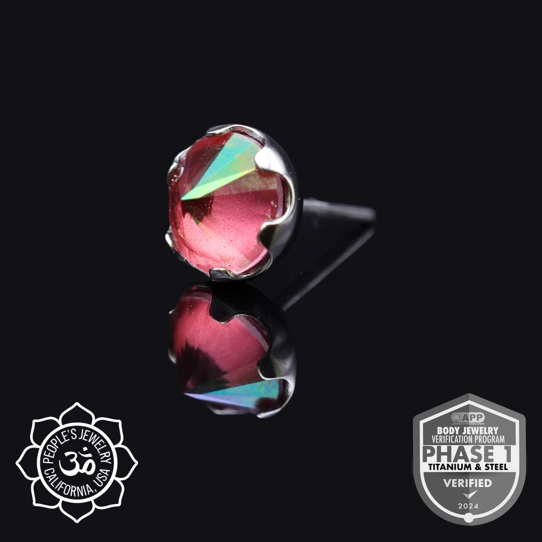 Threaded Frosted Inverted Prong-Set Gem Ends by Peoples Jewelry - Image 5