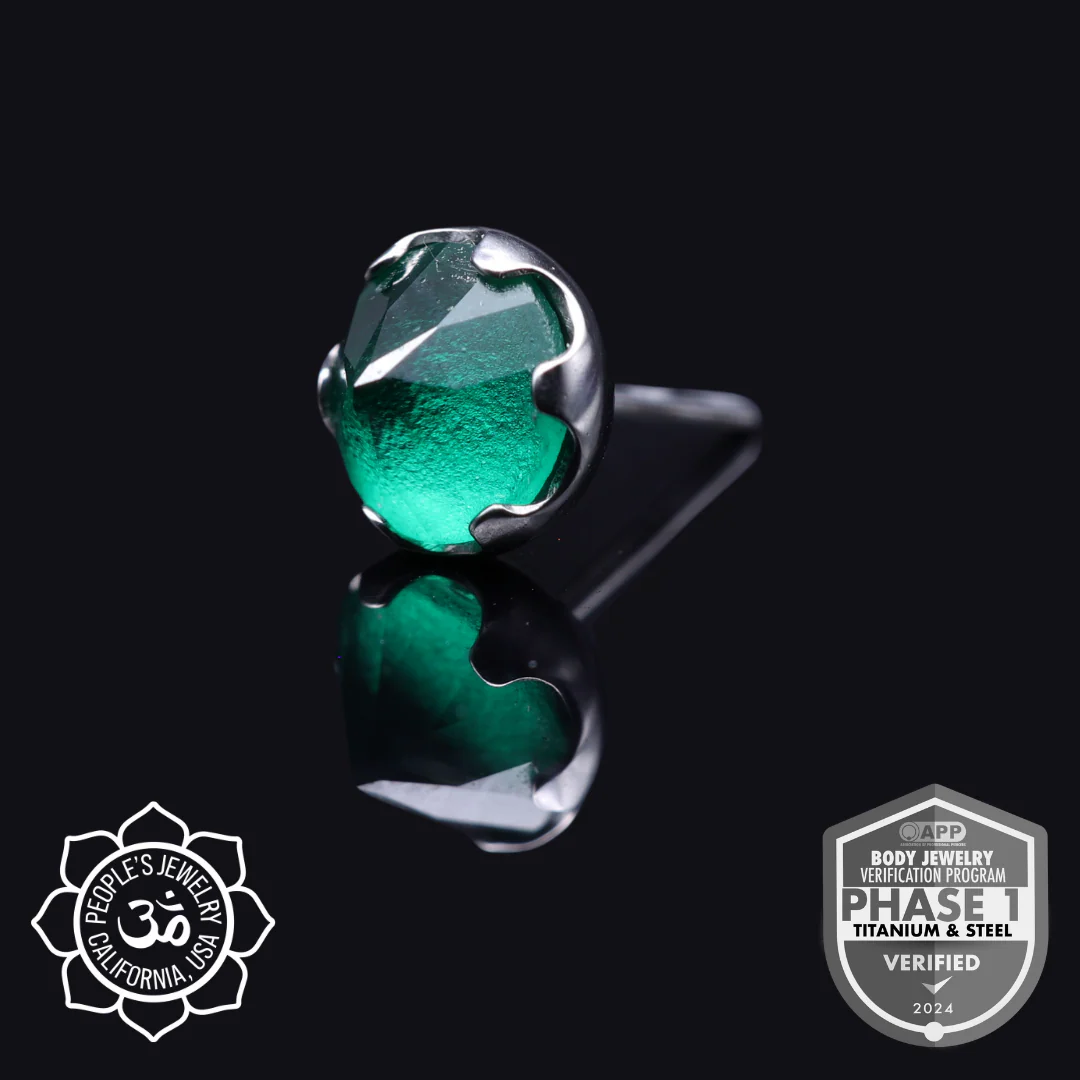 Threaded Frosted Inverted Prong-Set Gem Ends by Peoples Jewelry - Image 6