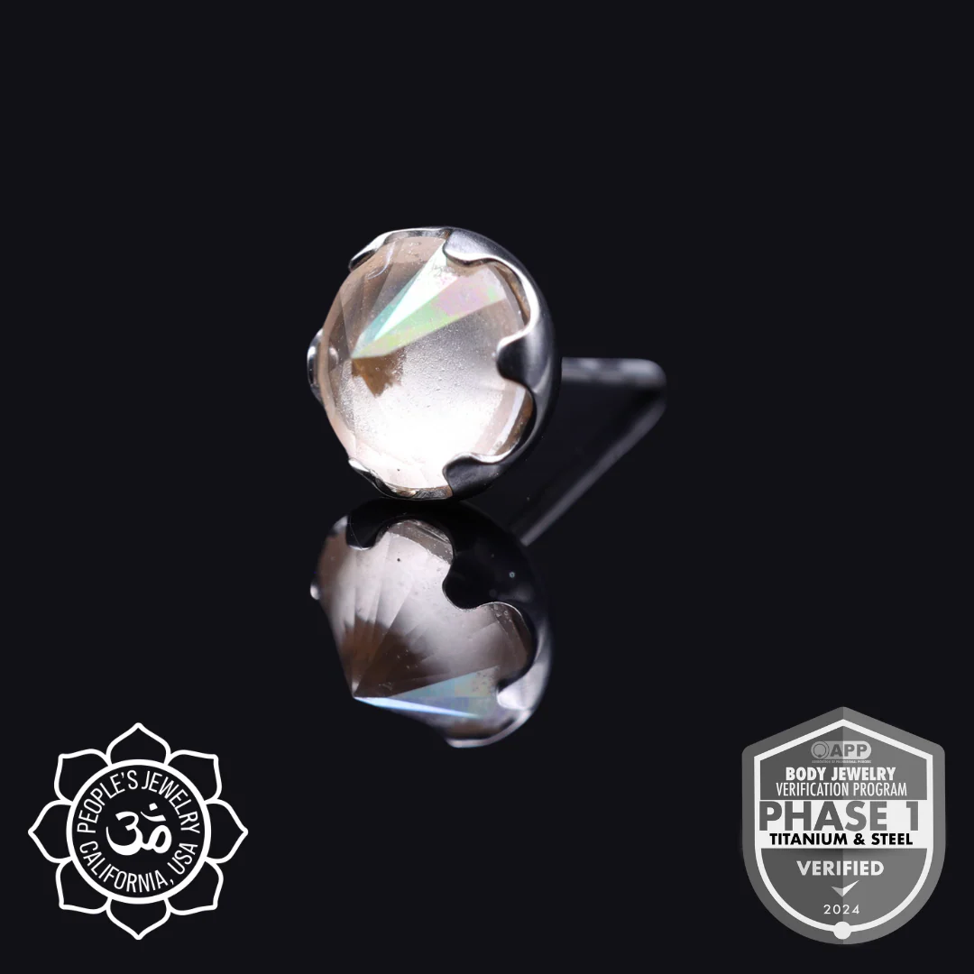 Threaded Frosted Inverted Prong-Set Gem Ends by Peoples Jewelry - Image 7