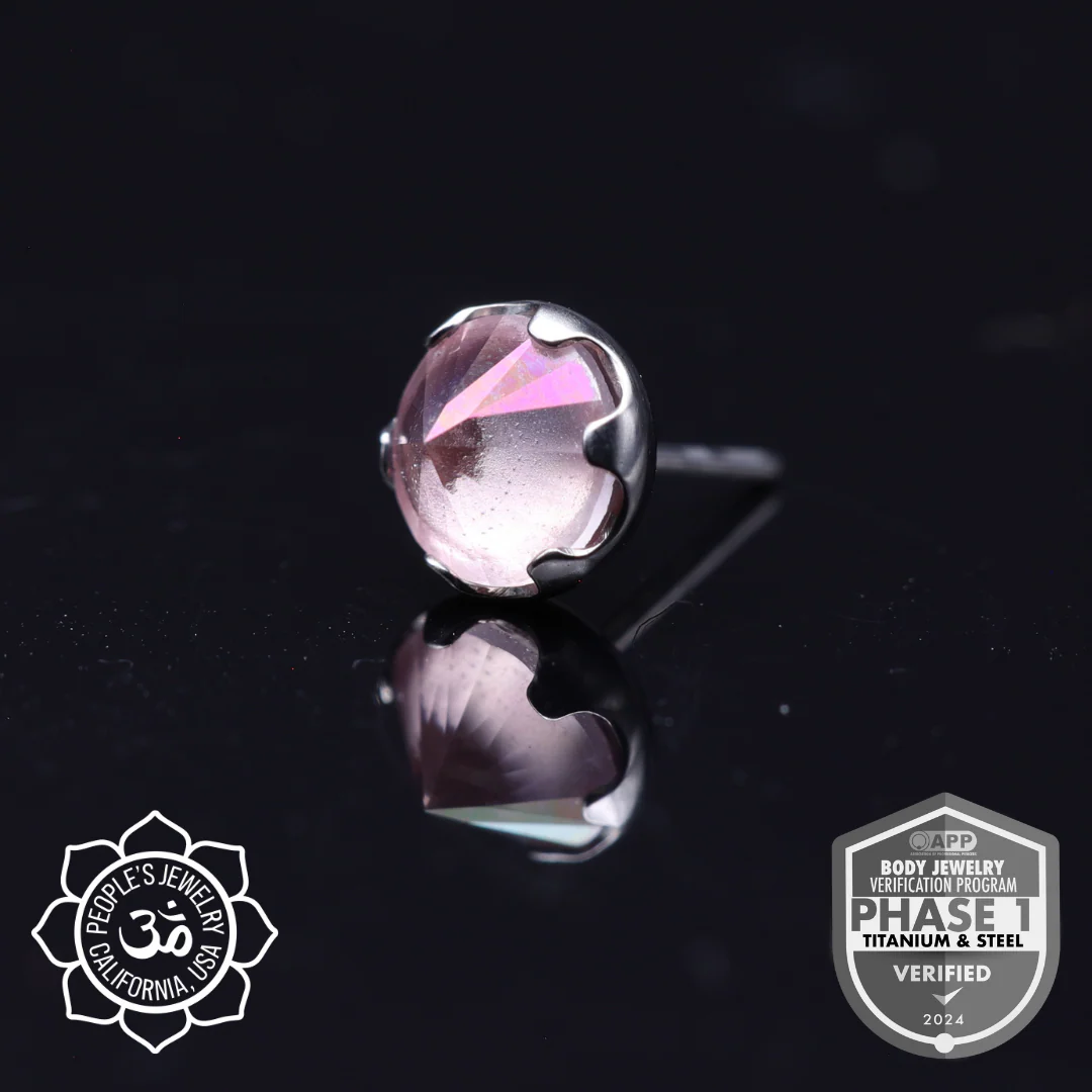 Threaded Frosted Inverted Prong-Set Gem Ends by Peoples Jewelry - Image 8