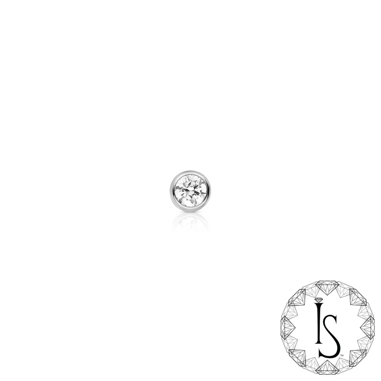 Titanium Bezel-set Faceted Gem Captive Bead by Industrial Strength