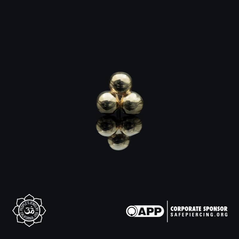 14k Gold Tri-Bead Ends by Peoples Jewelry - Image 3