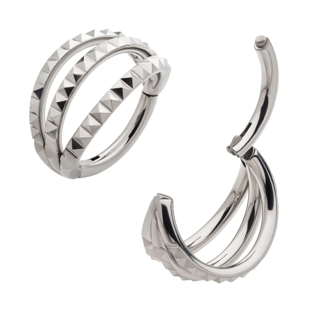 Titanium Triple Row Pyramid Clicker